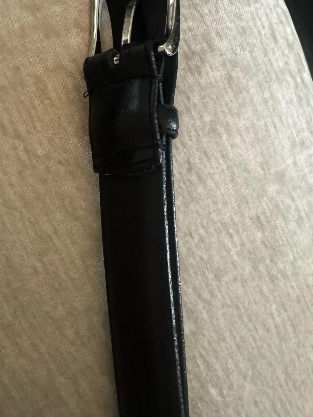 Men's Black Leather Belt- Unbranded